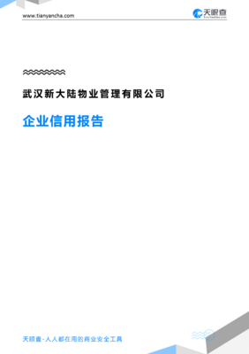 武汉新大陆物业管理(企业信用报告)- 天眼查